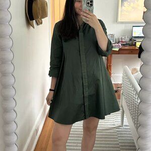 Tuckernuck Castleton Green Wren Shirt Dress Size Small